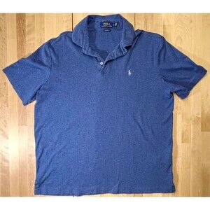 Polo Ralph Lauren Mens Size L Polo Shirt Blue Short Sleeve Embroidered Logo